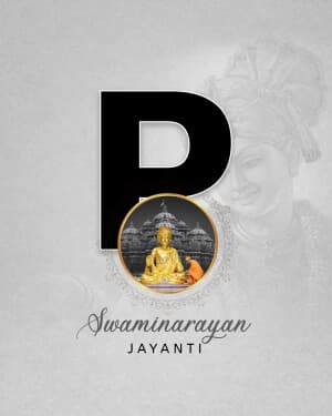 Premium Alphabet - Swaminarayan Jayanti poster Maker