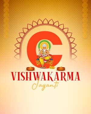 Vishwakarma Jayanti - Basic Alphabet advertisement banner