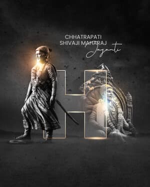 Premium Alphabet - Chhatrapati Shivaji Maharaj Jayanti graphic