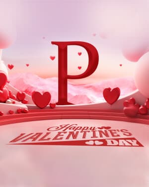 Valentine's Day Special Alphabet marketing flyer