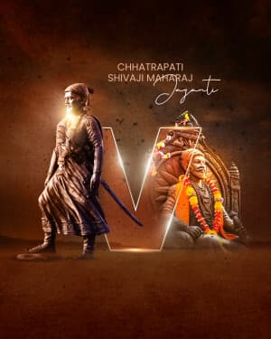 Premium Alphabet - Chhatrapati Shivaji Maharaj Jayanti festival image