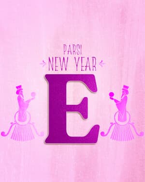 Premium Alphabet - Parsi New year whatsapp status poster