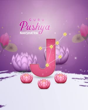 Special Alphabet - Guru pushya nakshatra illustration