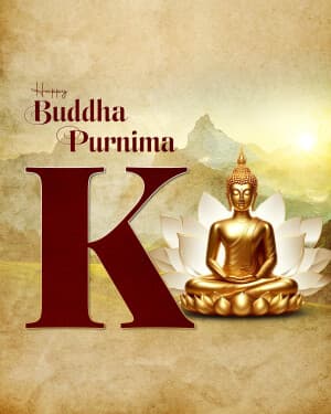 Basic Alphabet - Buddha Purnima marketing poster