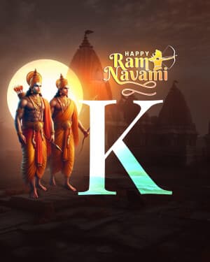 Premium Alphabet - Ram Navami marketing flyer