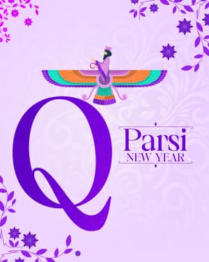 Basic Alphabet - Parsi New year marketing flyer