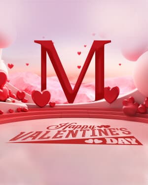 Valentine's Day Special Alphabet Facebook Poster