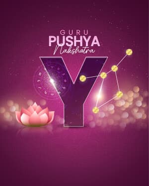 Premium Alphabet - Guru pushya nakshatra ad post