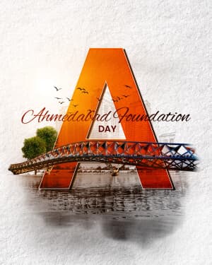 Premium Alphabet - Ahmedabad Foundation Day flyer