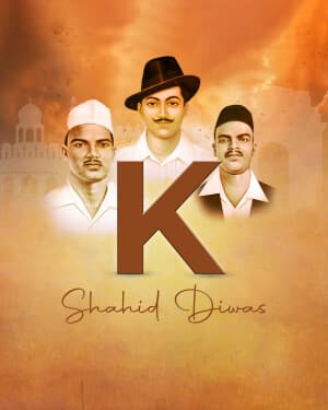 Basic Alphabet - Shahid Diwas poster Maker