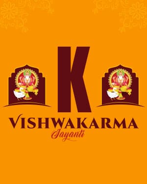 Vishwakarma Jayanti - Special Alphabet poster Maker