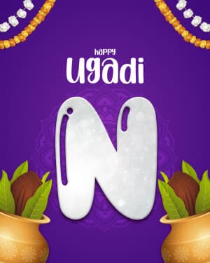 Premium Alphabet - Ugadi Facebook Poster