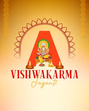 Vishwakarma Jayanti - Basic Alphabet greeting image