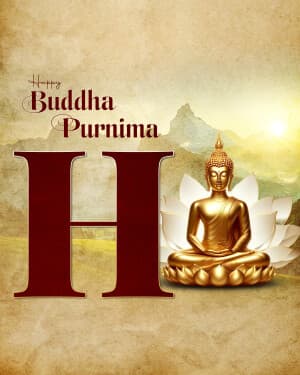 Basic Alphabet - Buddha Purnima advertisement banner