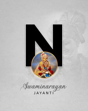 Premium Alphabet - Swaminarayan Jayanti Facebook Poster