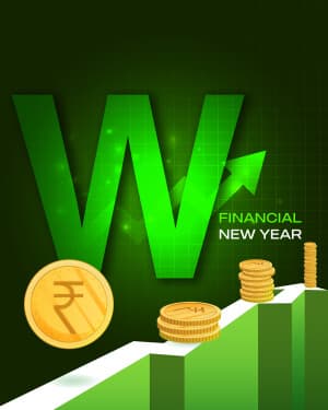 Basic alphabet - Financial New Year banner
