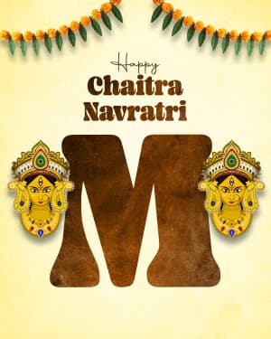 Special Alphabet - Chaitra Navratri whatsapp status poster