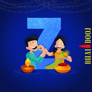 Bhai Dooj Basic Theme whatsapp status poster