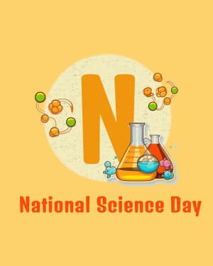 Special Alphabet - National Science Day whatsapp status poster