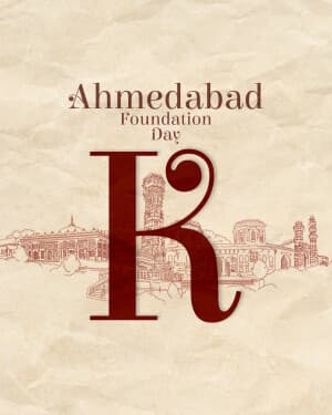 Basic Alphabet - Ahmedabad Foundation Day poster Maker