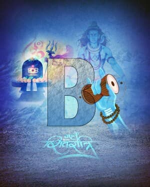 Special Alphabet - Maha Shivaratri Facebook Poster