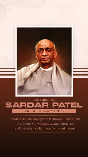 Sardar Patel jayanti creative image