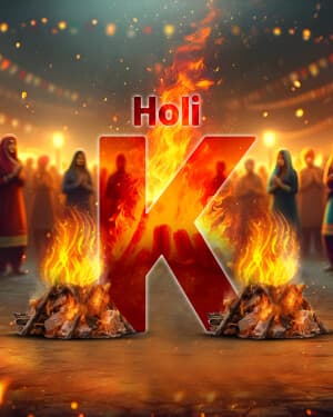 Basic Alphabet - Holi event advertisement