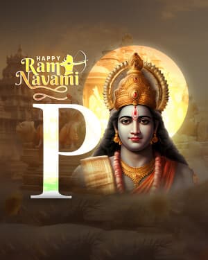 Premium Alphabet - Ram Navami poster Maker