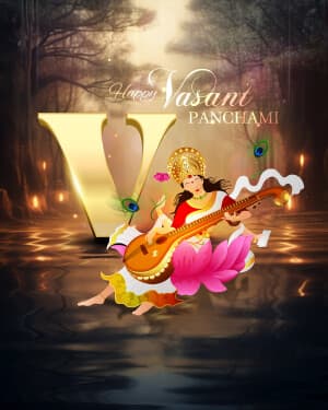 Vasant Panchami - Premium Alphabet banner