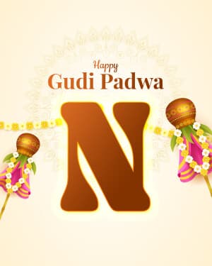 Basic alphabet - Gudi Padwa Facebook Poster