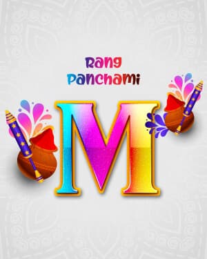 Premium Alphabet - Rang Panchami whatsapp status poster