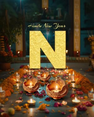 Premium Alphabet - Hindu New Year Instagram Post