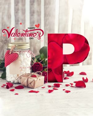 Valentine's Day Premium Alphabet marketing flyer