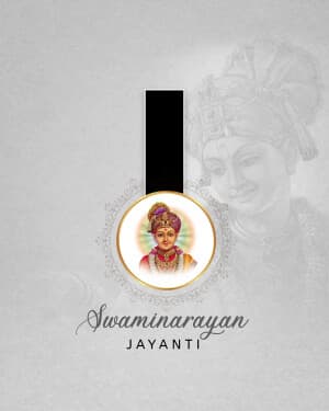 Premium Alphabet - Swaminarayan Jayanti marketing poster