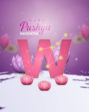 Special Alphabet - Guru pushya nakshatra festival image