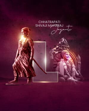 Premium Alphabet - Chhatrapati Shivaji Maharaj Jayanti Instagram Post