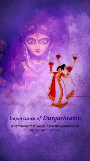 Importance of Durga Ashtami Social Media post