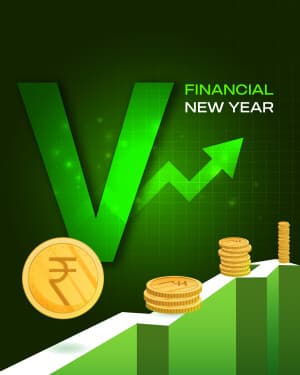 Basic alphabet - Financial New Year flyer