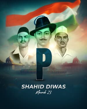 Special Alphabet - Shahid Diwas whatsapp status poster