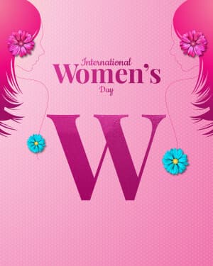 Basic Alphabet - International Women's Day advertisement banner