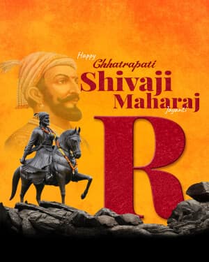 Special Alphabet - Chhatrapati Shivaji Maharaj Jayanti marketing poster