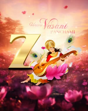 Vasant Panchami - Premium Alphabet Facebook Poster