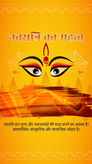 Importance of Navratri marketing poster