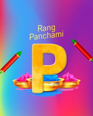 Special Alphabet - Rang Panchami poster Maker