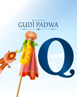 Premium Alphabet - Gudi Padwa event advertisement