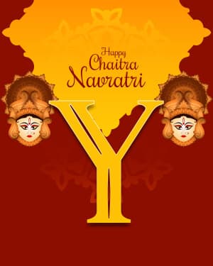 Basic Alphabet - Chaitra Navratri event poster