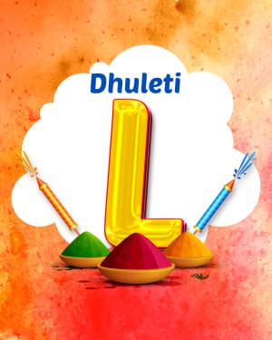 Special Alphabet - Dhuleti marketing poster