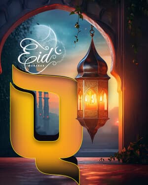 Premium Alphabet - Eid al Fitr event advertisement