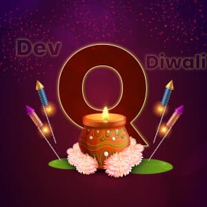 Dev Diwali Basic Theme Social Media poster