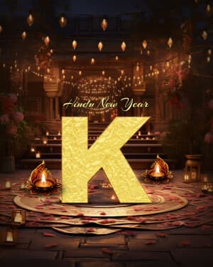 Premium Alphabet - Hindu New Year ad post